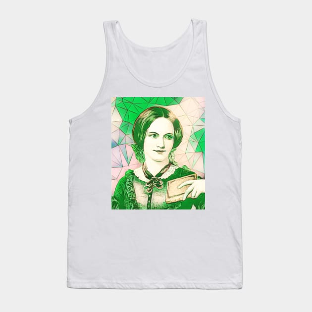 Charlotte Bronte Green Portrait | Charlotte Brontë Artwork 8 Tank Top by JustLit